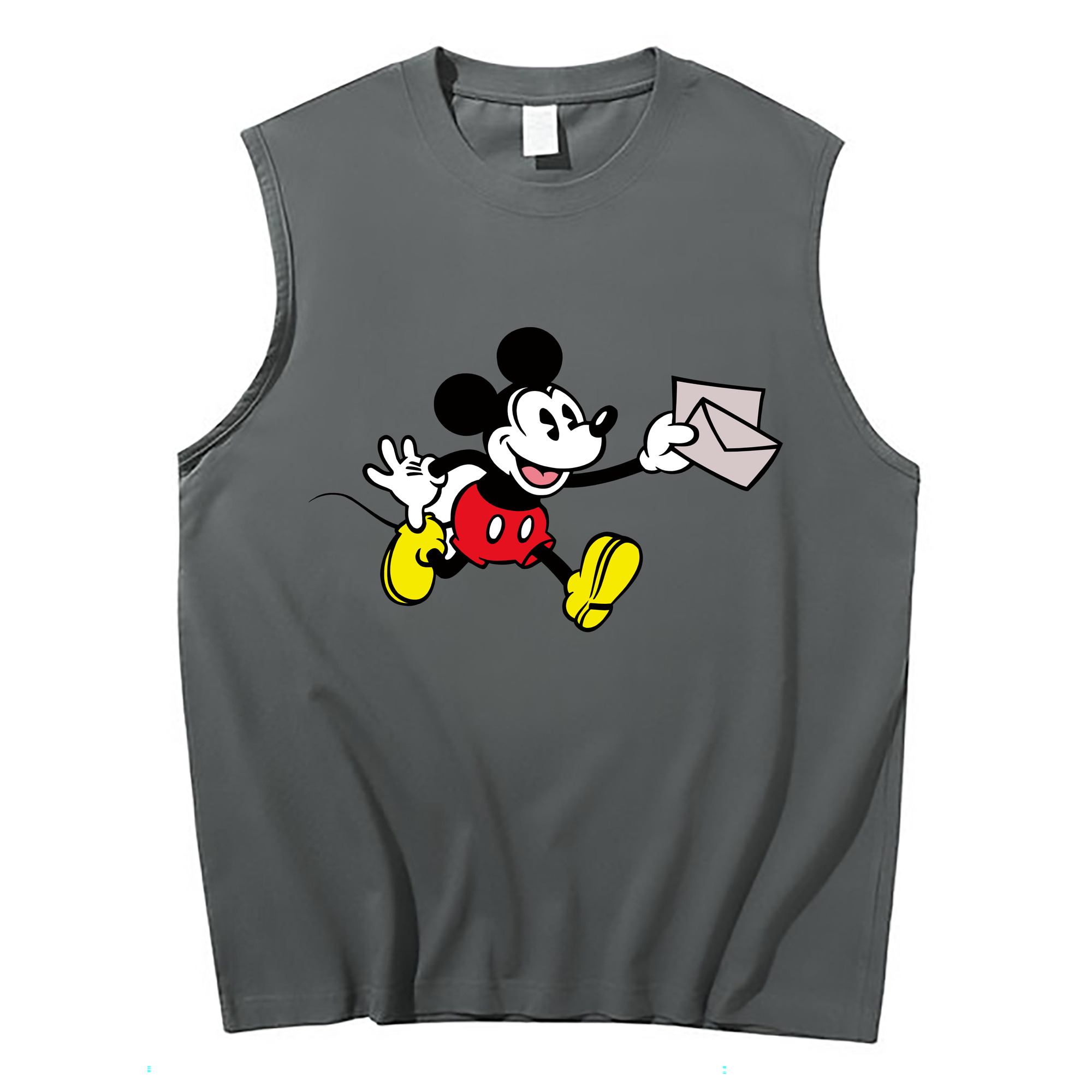 ミッキーマウス Mickey Mouse コットン100％タンクトップ（フロントプリント）